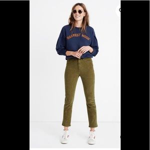 NWOT Madewell Petite Classic Straight Cords